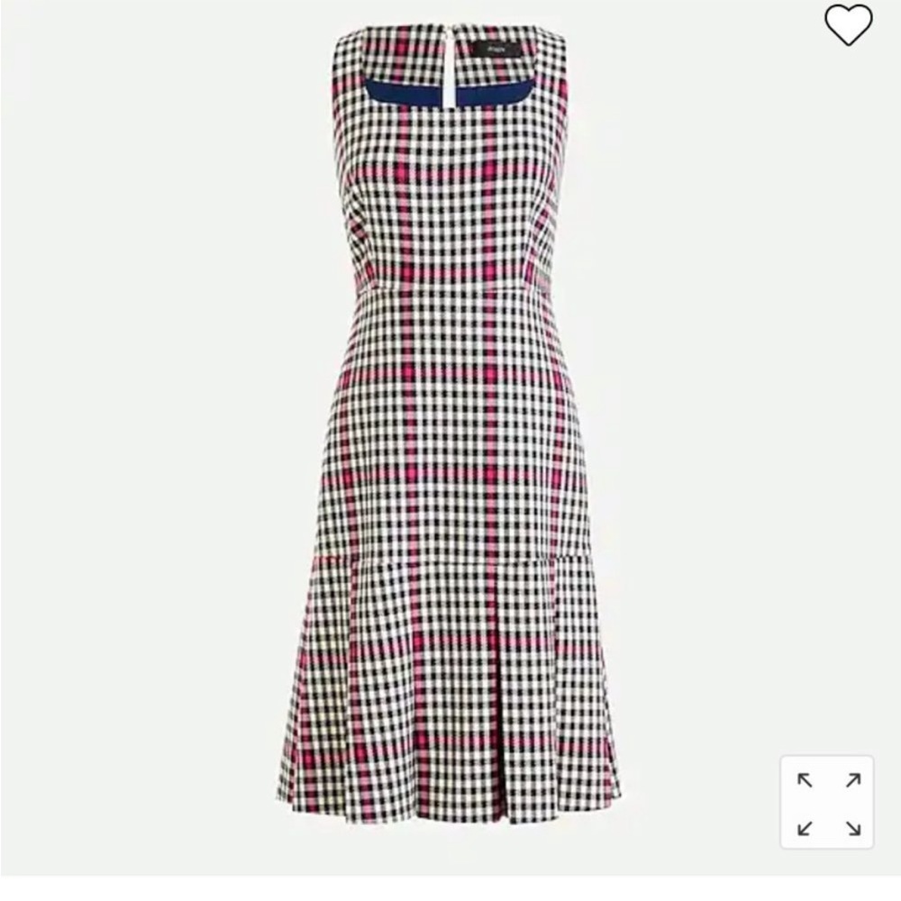 JCrew Scoopneck flare dress in herringbone twill 10 NWOT